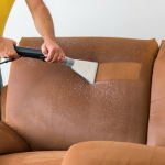 cleaning fabric sofa at home